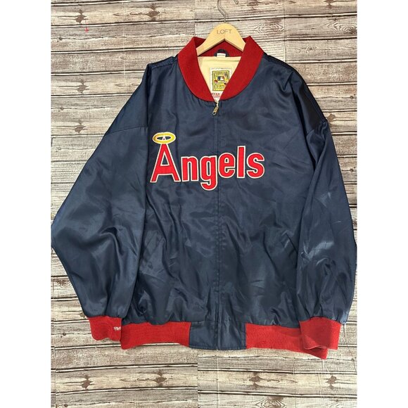 Mitchell & Ness California Angels MLB Satin Bomber Jacket size 60 Vintage 70's - Picture 1 of 9